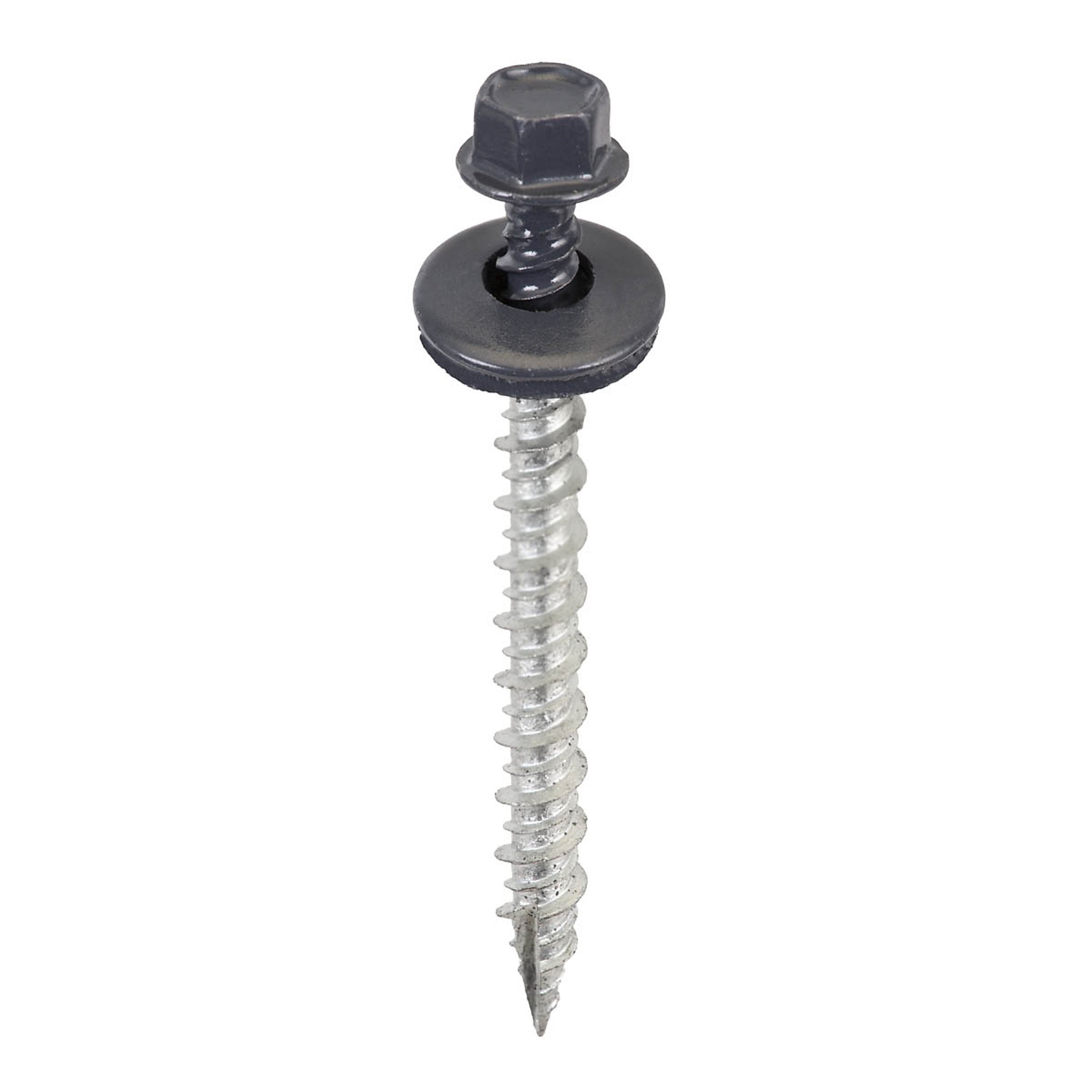 Acorn Hardware Metal-to-Wood Screws — #9 x 2in., Hex Head, Charcoal Gray, 250 Pcs, Model# SW-MW2CG250